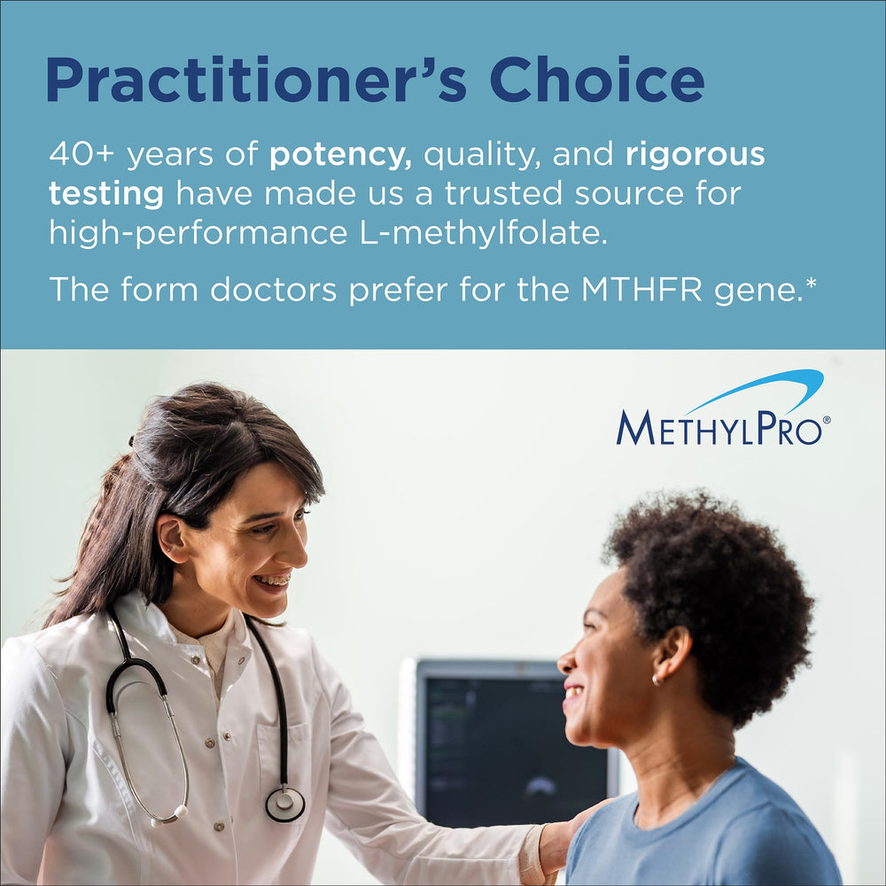 Nutritional facts panel for MethylPro L-Methylfolate 5 mg