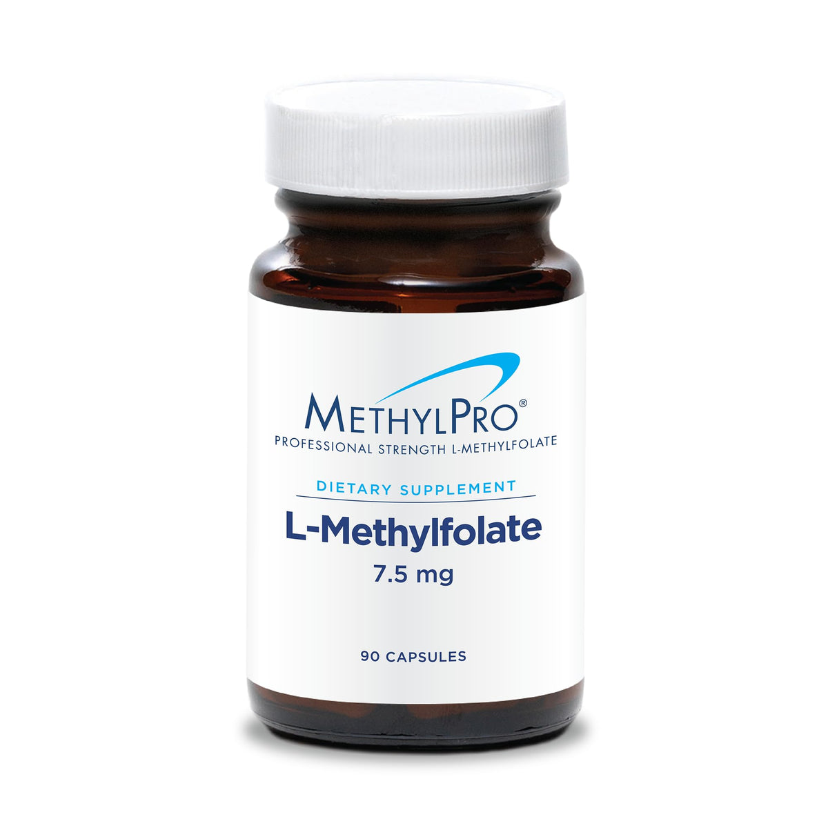 Bottle of MethylPro L-Methylfolate 7.5 mg – 90 capsules
