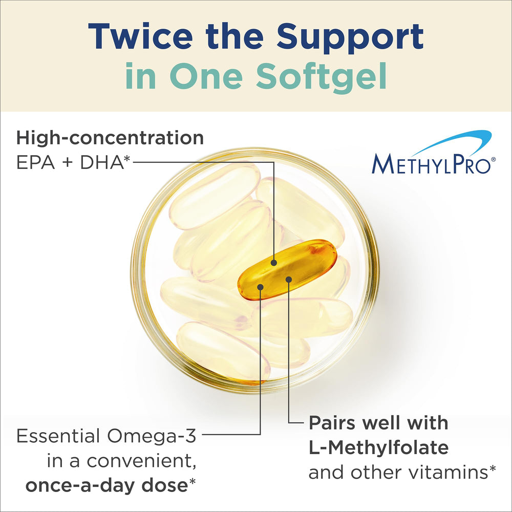 Heart health concept with omega-3 illustration