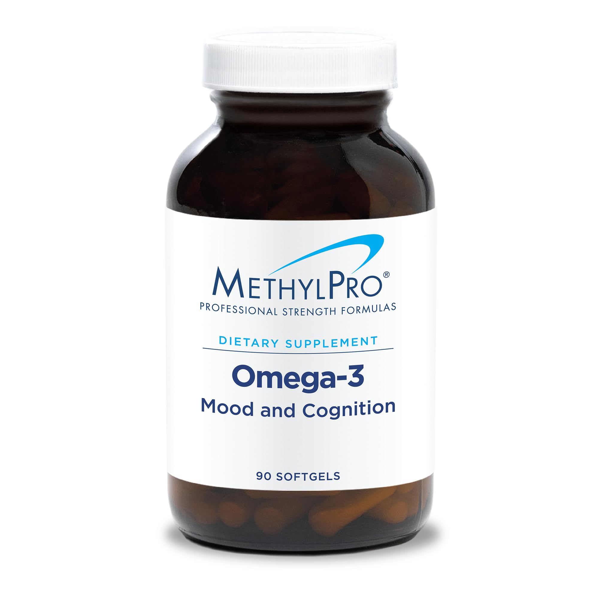 MethylPro Omega-3 bottle on white background