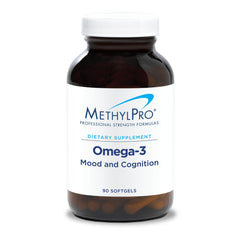 MethylPro Omega-3 bottle on white background