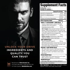 METISNutrition JXT5 bottle packaging shown on shelf signaling full-spectrum men's health support