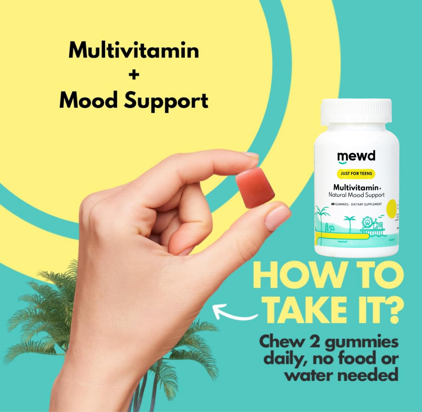 Energy-boosting B vitamins in MEWD gummy