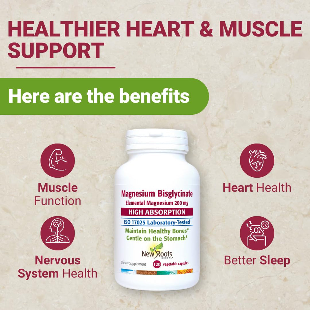 Magnesium Bisglycinate capsules bottle – front label