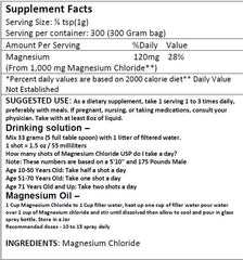 USP magnesium chloride label and bottle