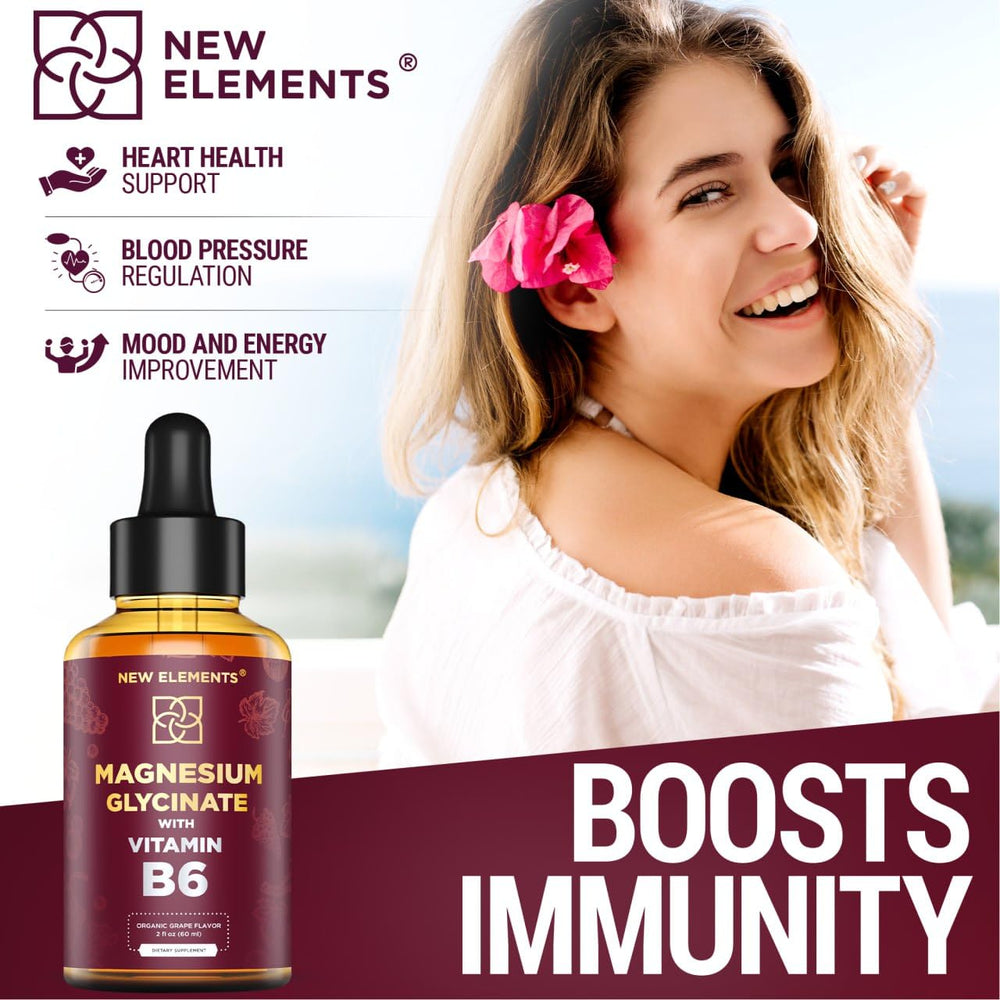 Wellness lifestyle image featuring magnesium glycinate drops