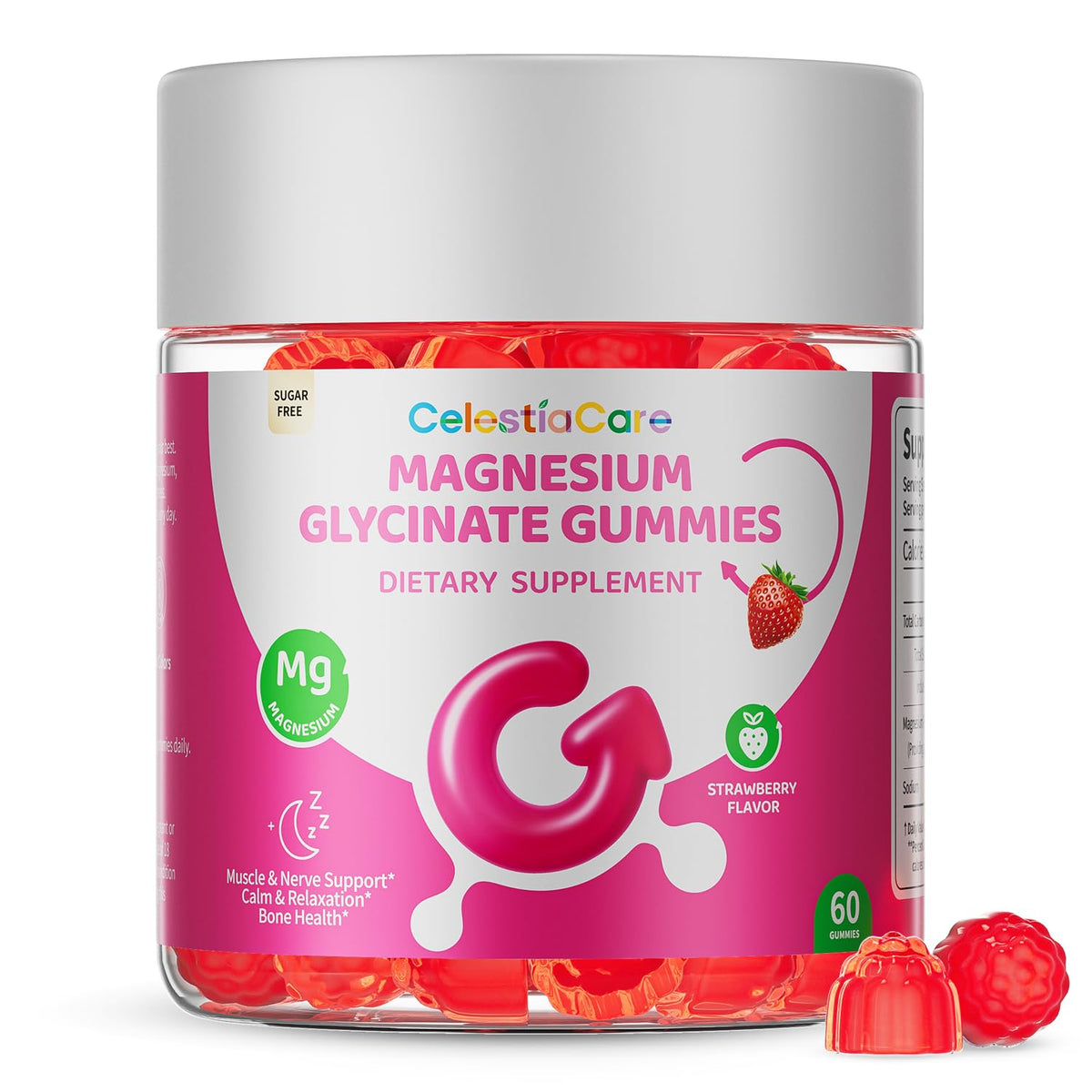 Magnesium Glycinate Gummies bottle label