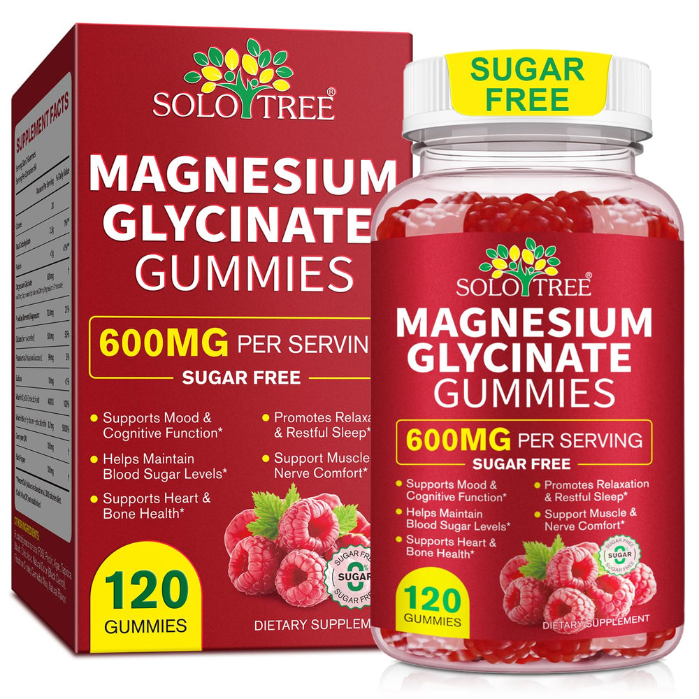 Bottle of 120 count magnesium glycinate gummies with L-Threonate