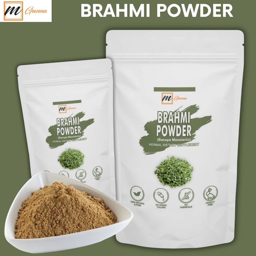 Close-up texture of mGanna Brahmi powder