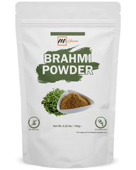 Front view of mGanna Brahmi powder resealable pack