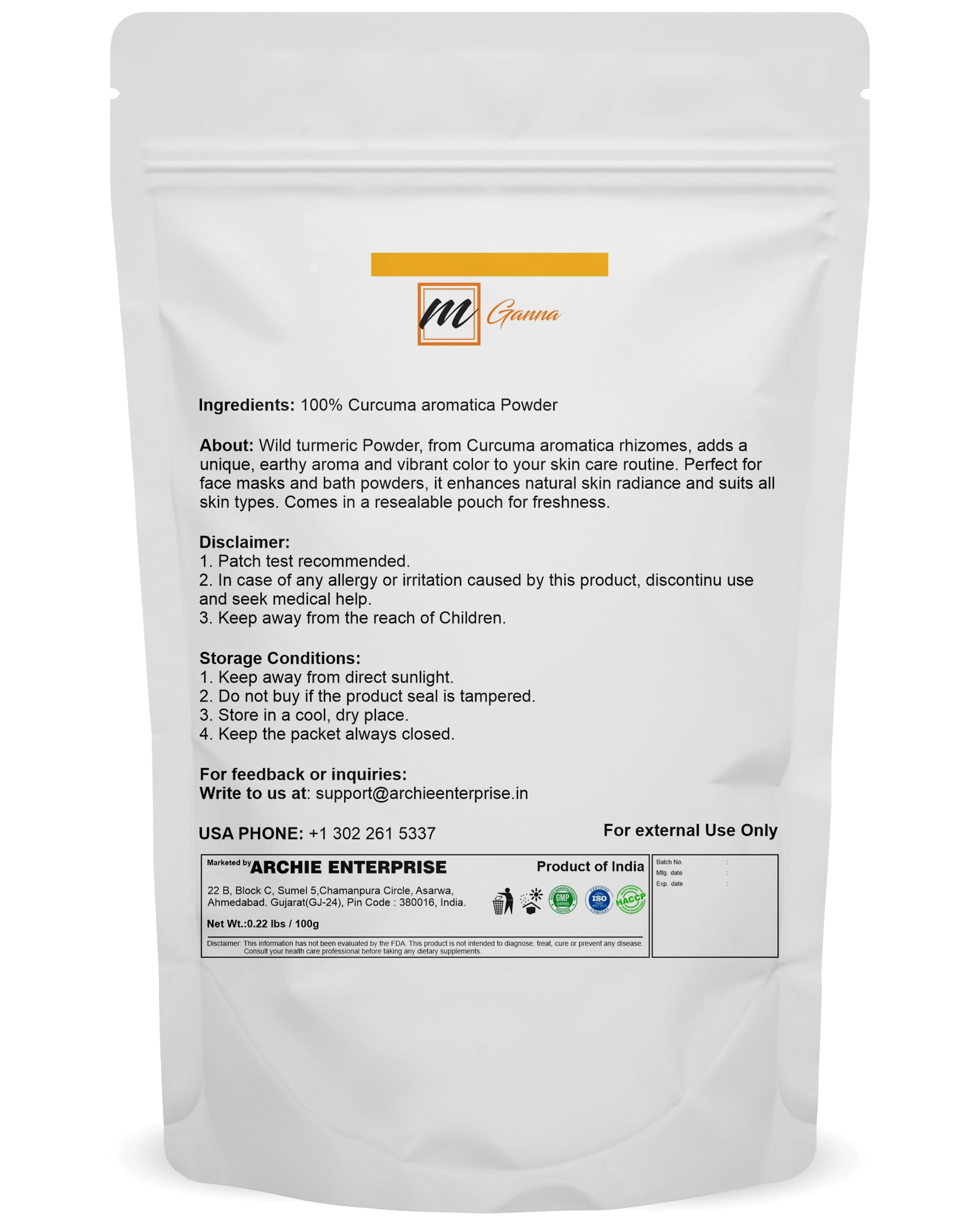 Close-up of Kasturi Manjal powder texture