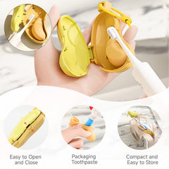 Travel Case with Built-in Toothpaste Dispenser and 2-in-1 Design