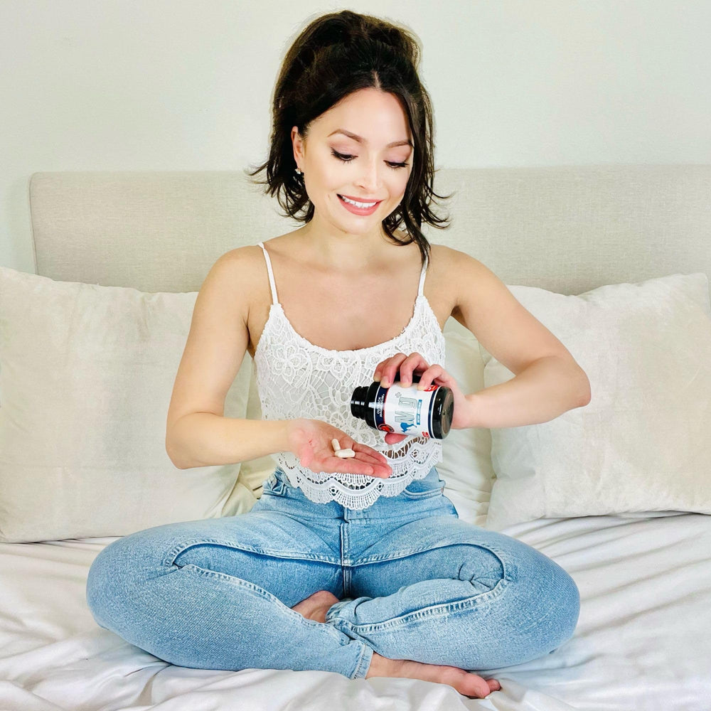 Close-up of MG+ capsules