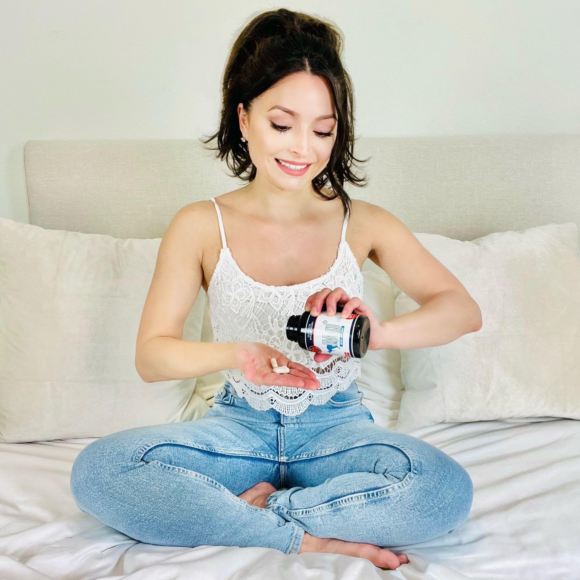 Close-up of MG+ capsules