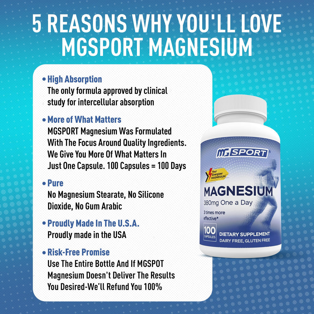 MGSPORT bedtime capsule, gluten-free and dairy-free