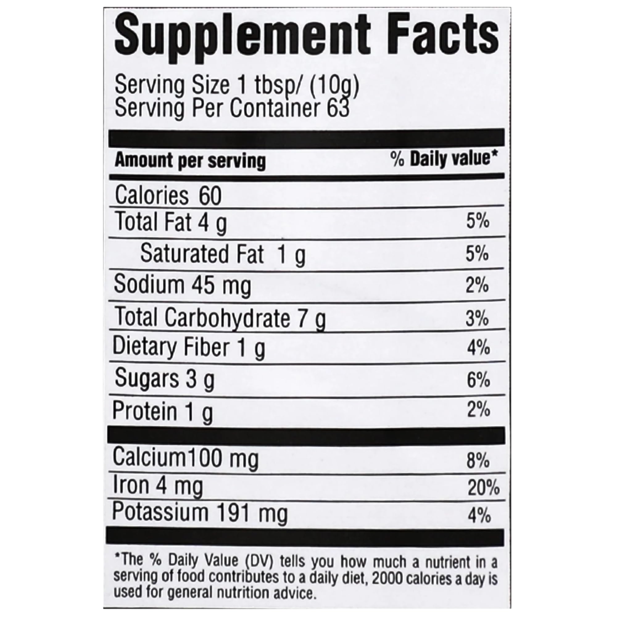Sugar-free and gluten-free Forte fiber powder