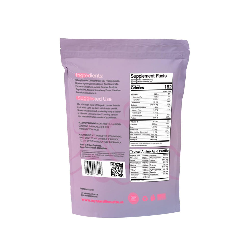 MI NUEVA SILUETA Stage 1 scoops for easy protein mixing and recovery.