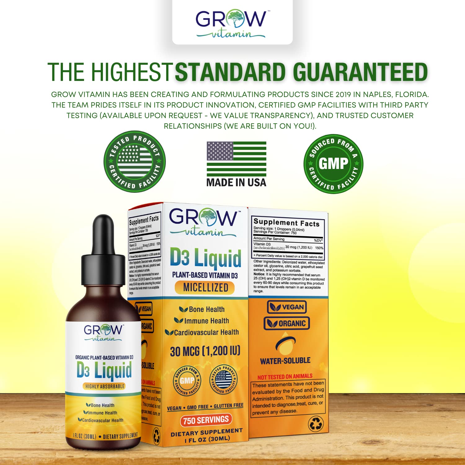 Bottle with 750 servings indicator