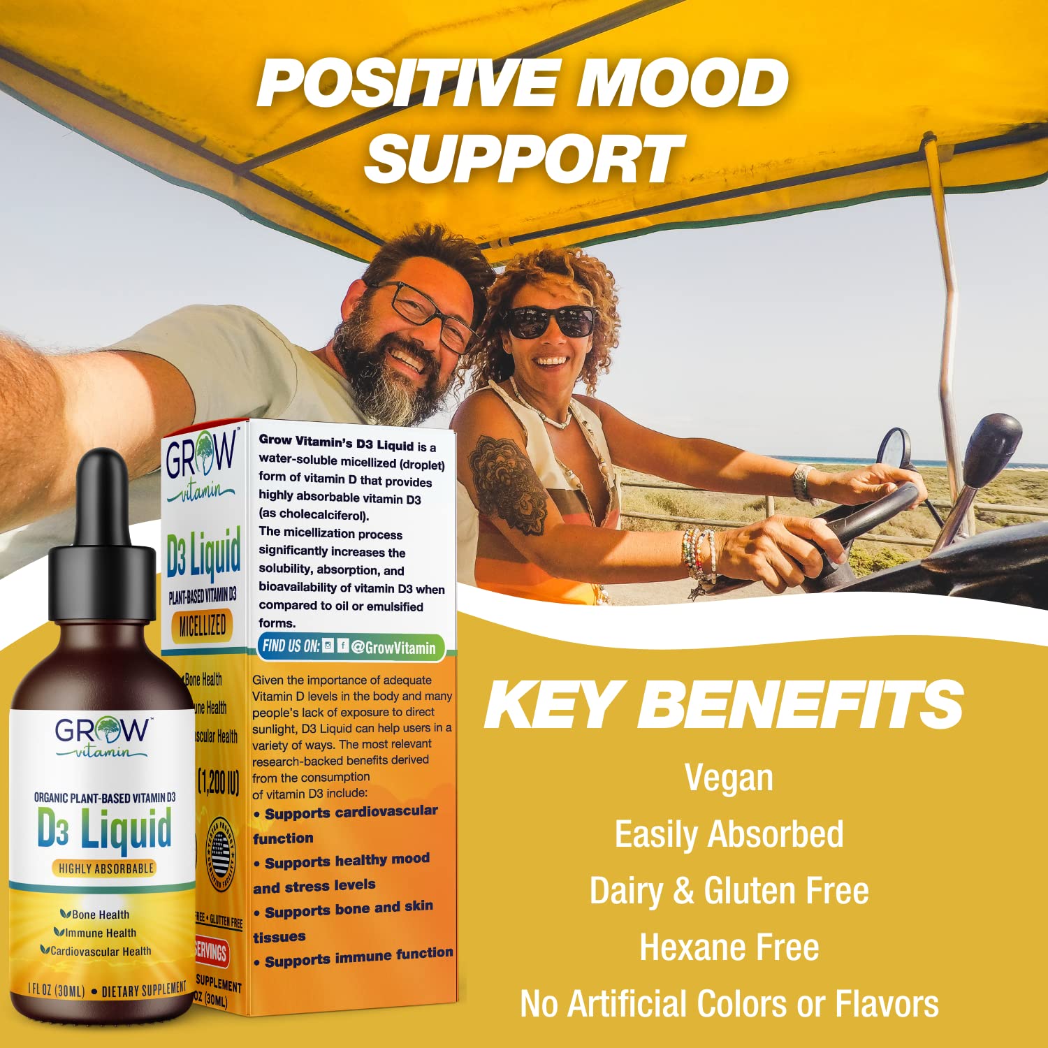 Dropper for water-soluble Vitamin D3 liquid