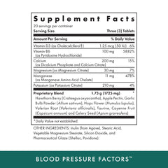 MICHAEL'S Blood Pressure Factors bottle highlights a vegetarian, kosher formulation for daily use.