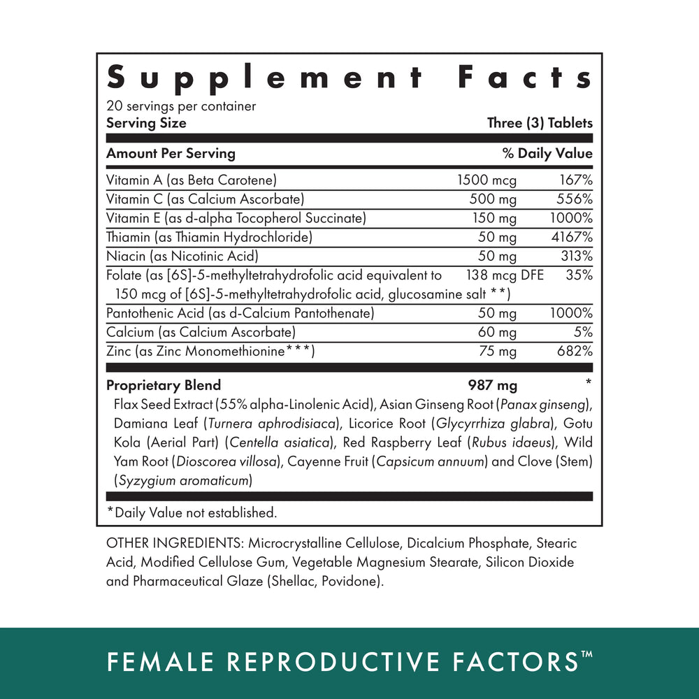 Product packaging of Michael's Female Reproductive Factors