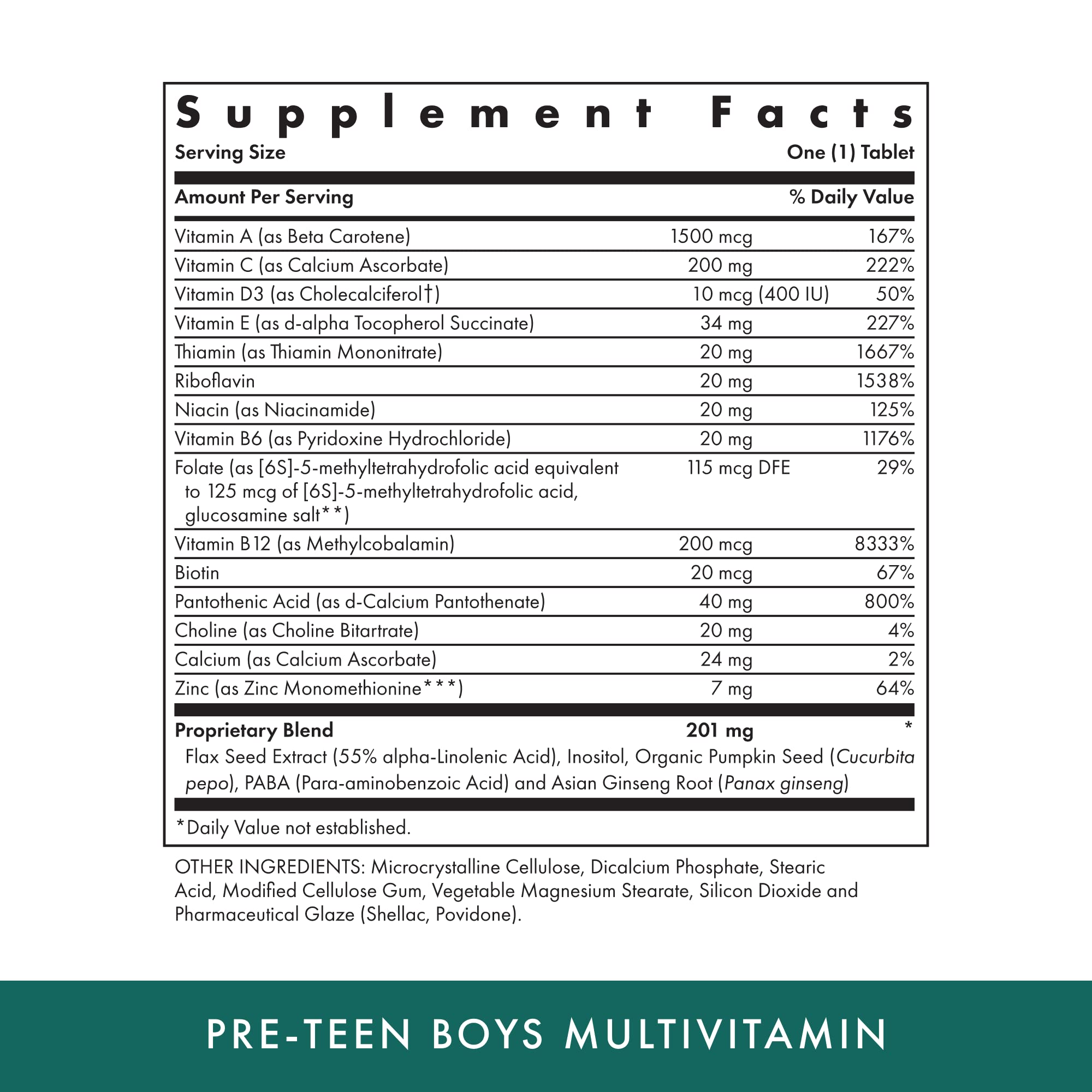 Product label highlighting vegetarian and kosher formula