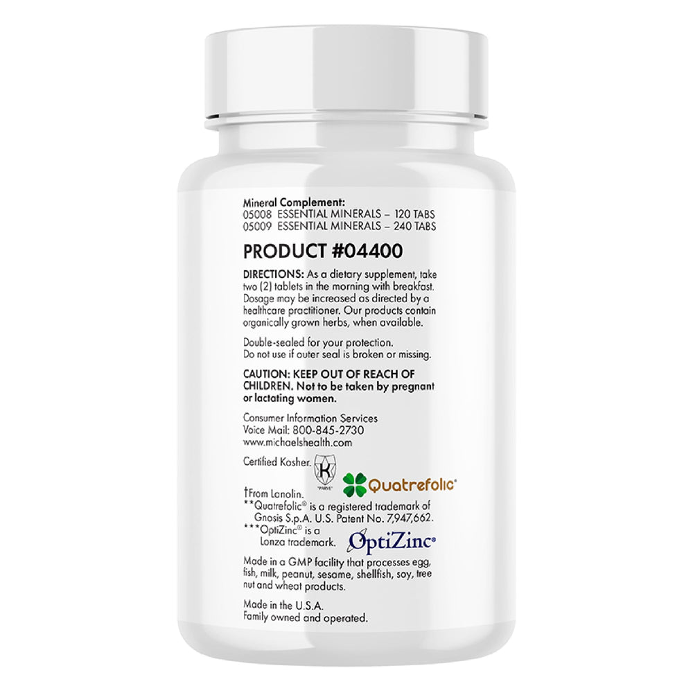 Manganese and Vitamin D indicated on packaging