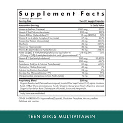 Close-up of vegetarian capsules from MICHAEL'S Health Teen Girls multivitamin