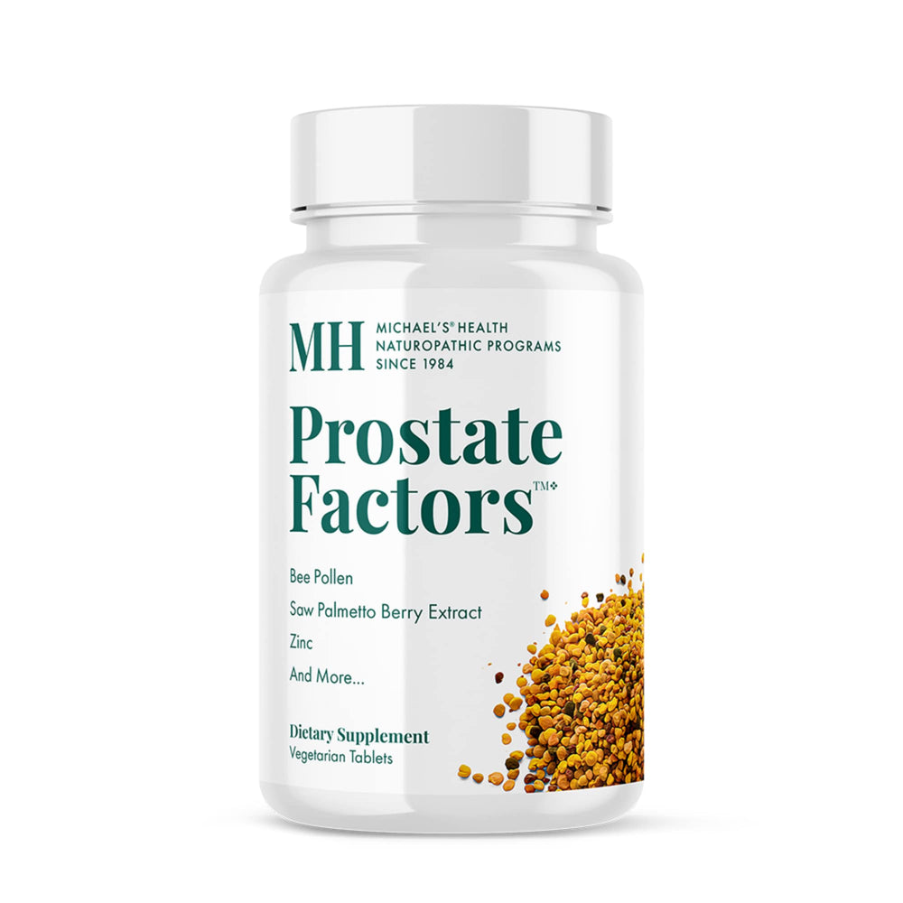Bottle of Michael's Health Naturopathic Prostate Factors with 60 vegetarian tablets