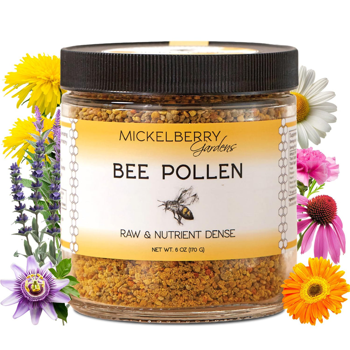 Mickelberry Gardens Bee Pollen Granules 6 oz packaging