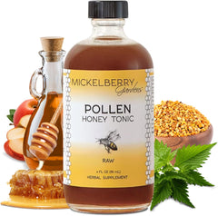Front view of Mickelberry Gardens Pollen Honey Tonic bottle, 4 oz