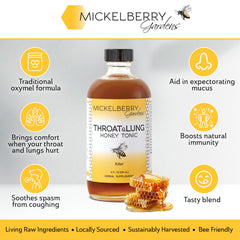 Two Mickelberry Gardens Throat & Lung Honey Tonic bottles in a 2-pack