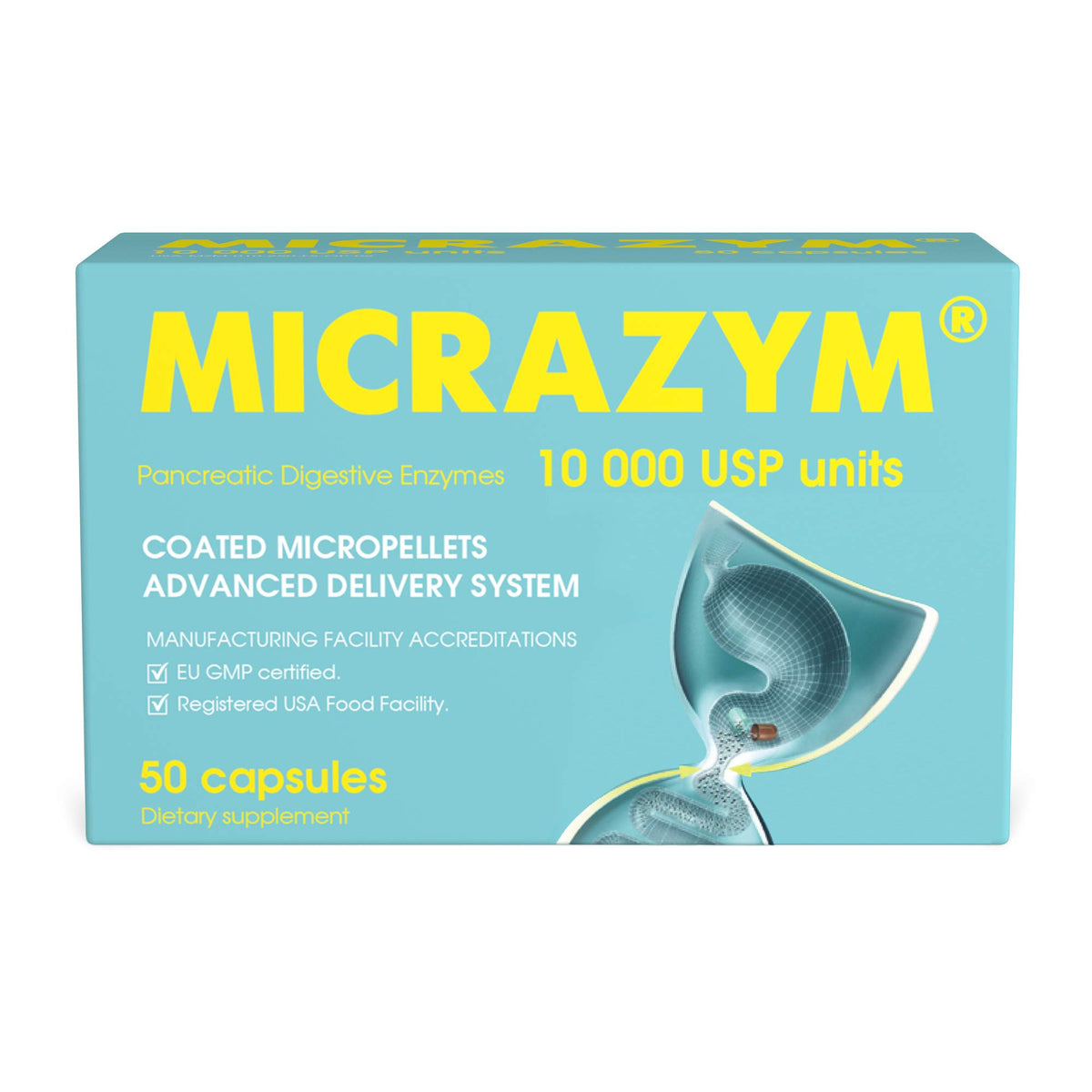 Micrazym AVVA Pancreatic Enzymes 10,000 USP capsules
