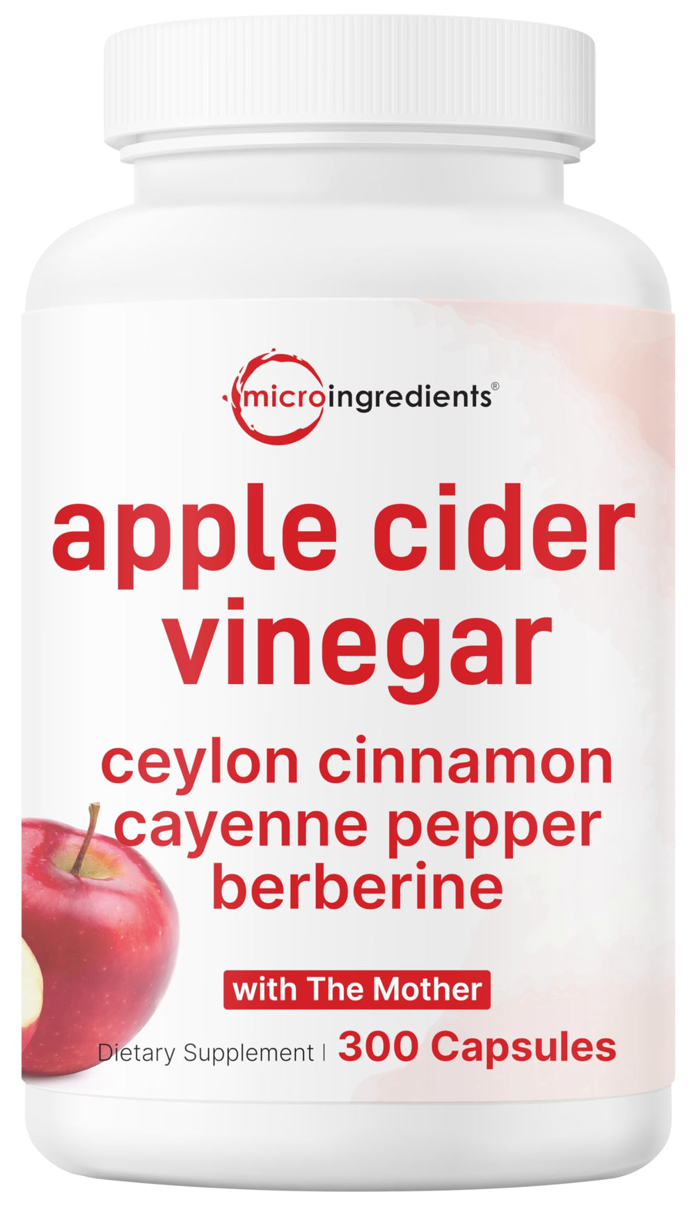 Micro Ingredients ACV Capsules bottle front for daily digestion support.