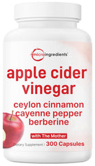 Micro Ingredients ACV Capsules bottle front for daily digestion support.