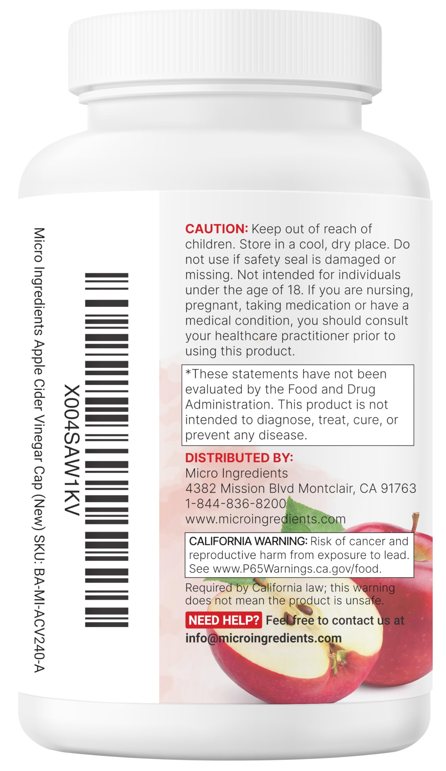 Lifestyle shot of Micro Ingredients ACV bottle on a kitchen counter.
