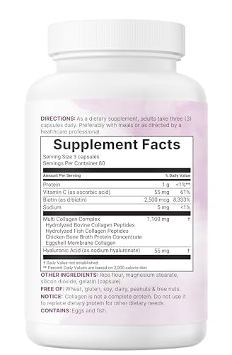 Close-up of hydrolyzed collagen capsules