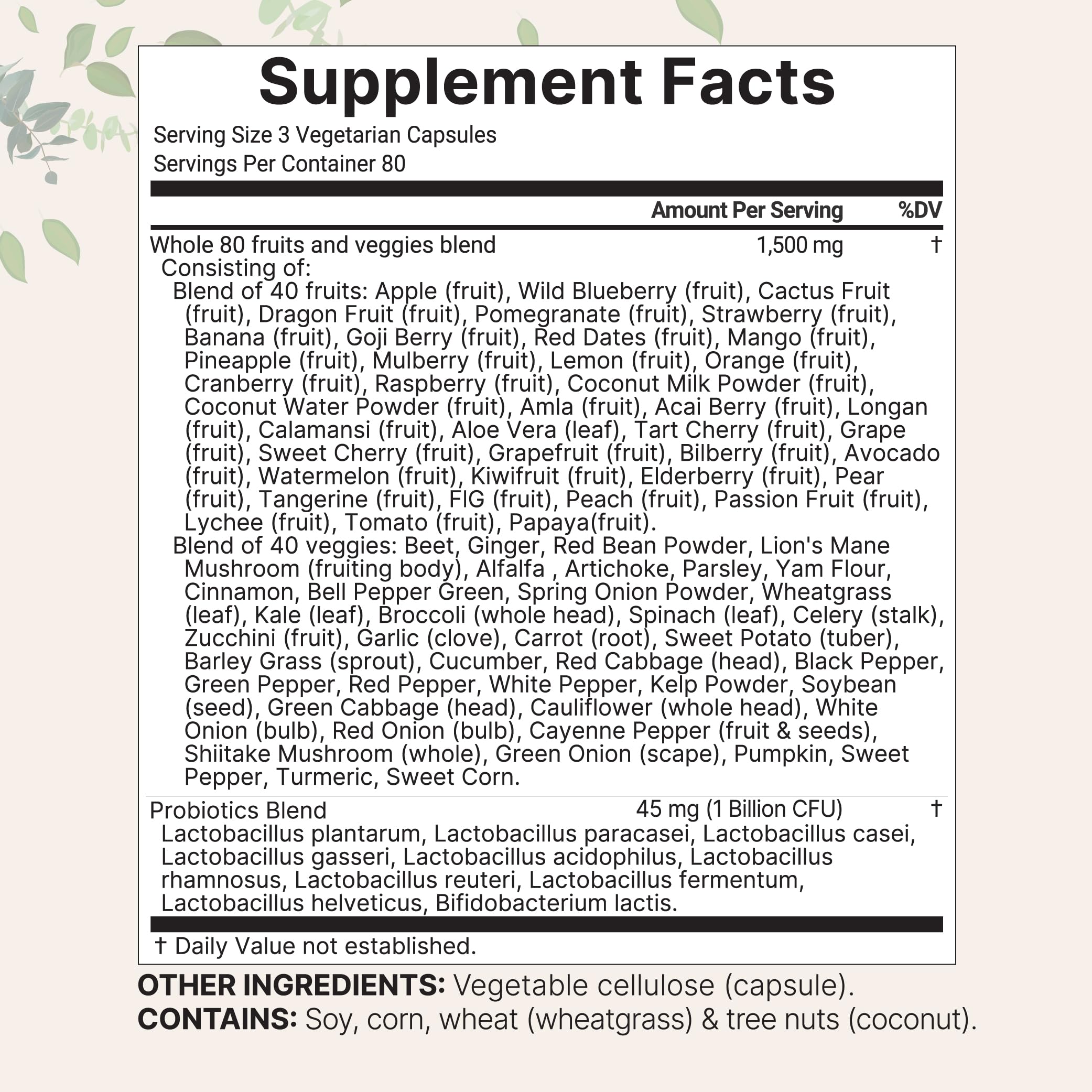 Front view of Micro Ingredients bottle showing 240 vegetarian capsules