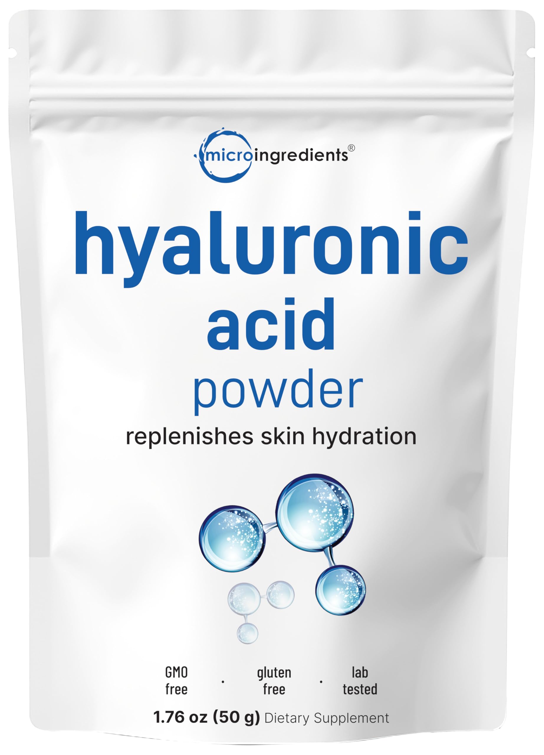 Micro Ingredients Hyaluronic Acid Serum Powder 50g jar