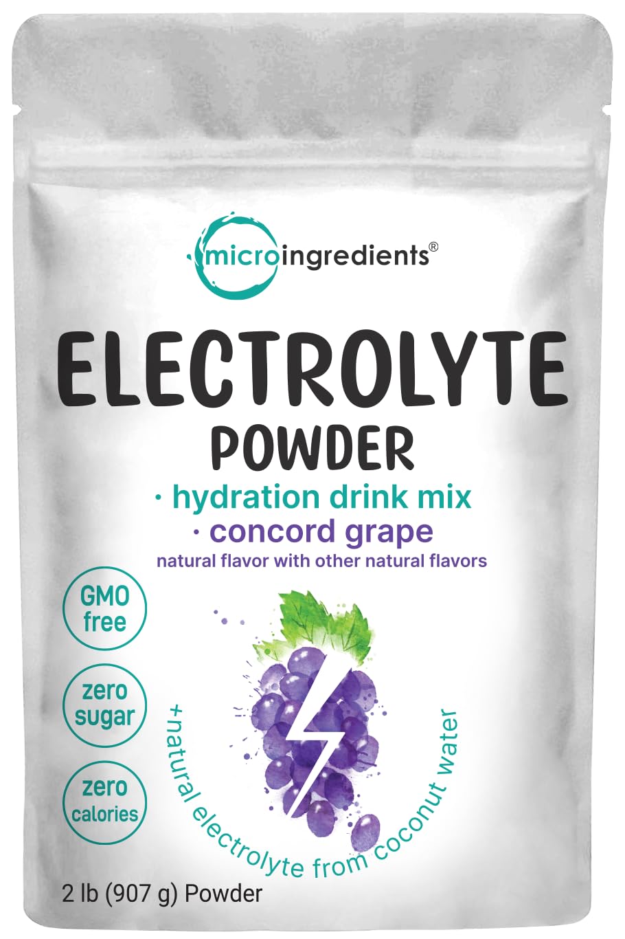 Micro Ingredients Hydration Electrolyte Powder in Concord Grape 2 lb bag