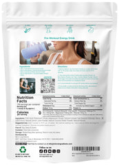Scoop of Lemon Raspberry electrolyte powder with serving information