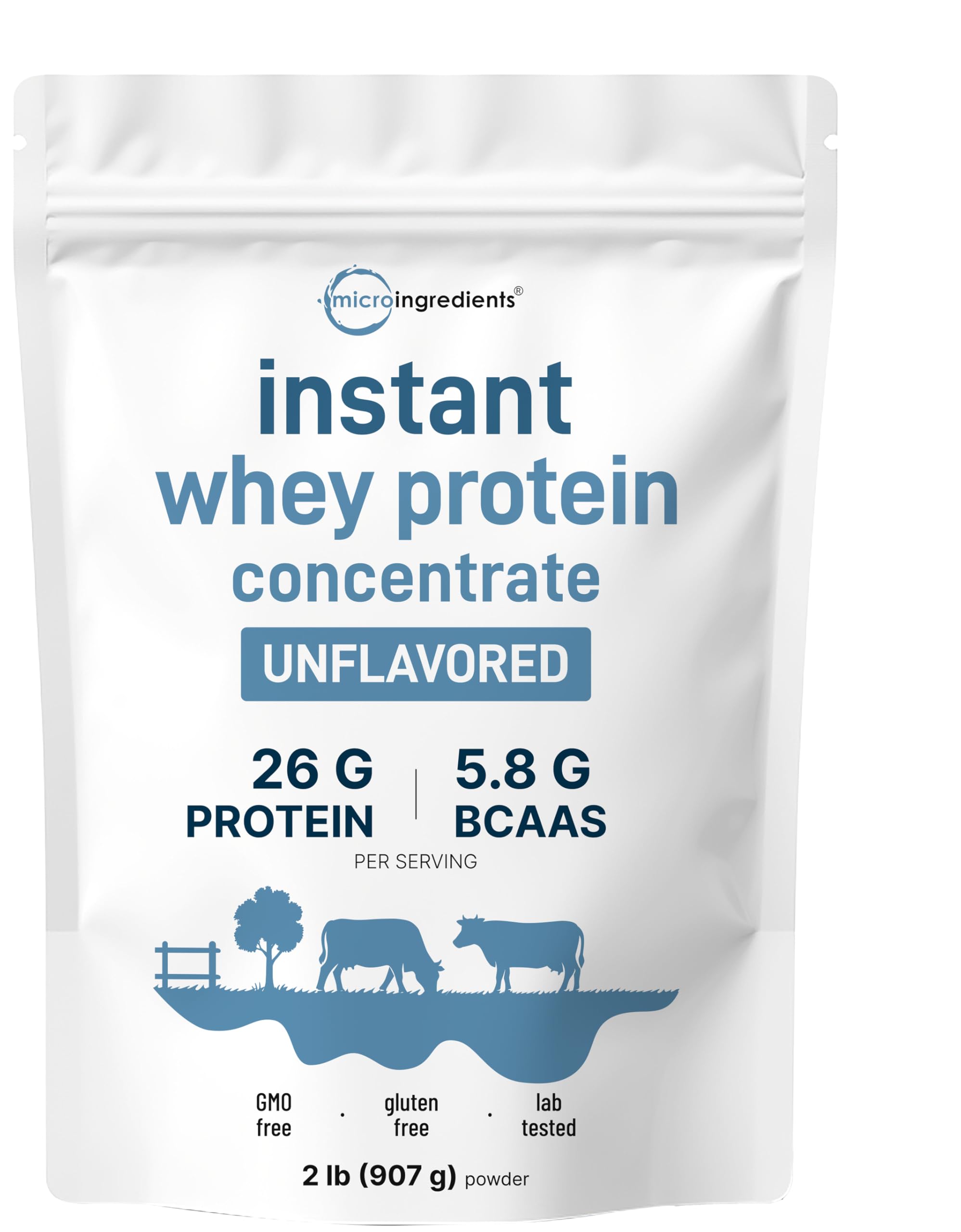Micro Ingredients Instant Whey Protein Concentrate pours smoothly for quick shakes