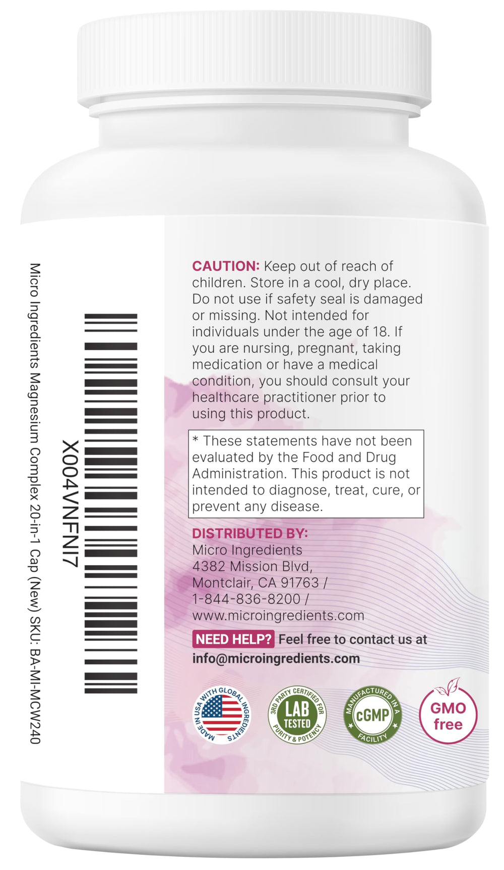 Micro Ingredients vegetable-based capsule texture close-up emphasizing vegetarian formulation benefit