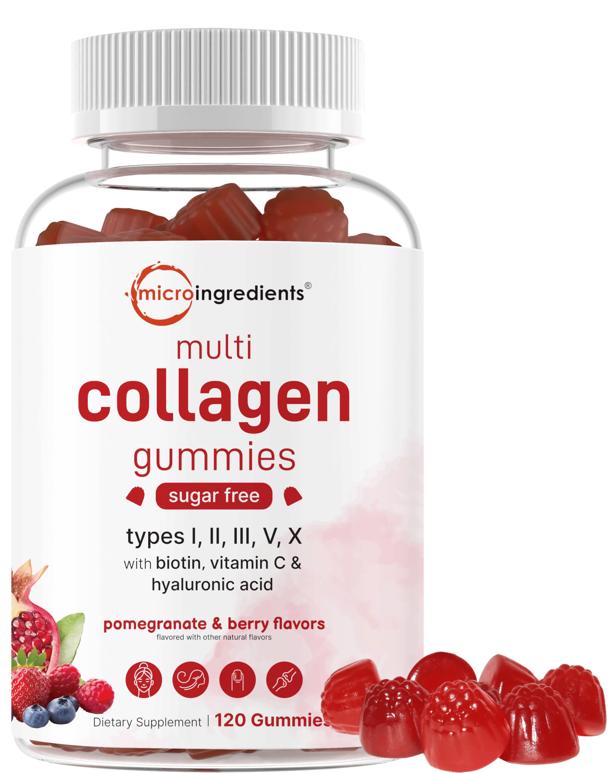 Micro Ingredients Multi Collagen Gummies bottle front label