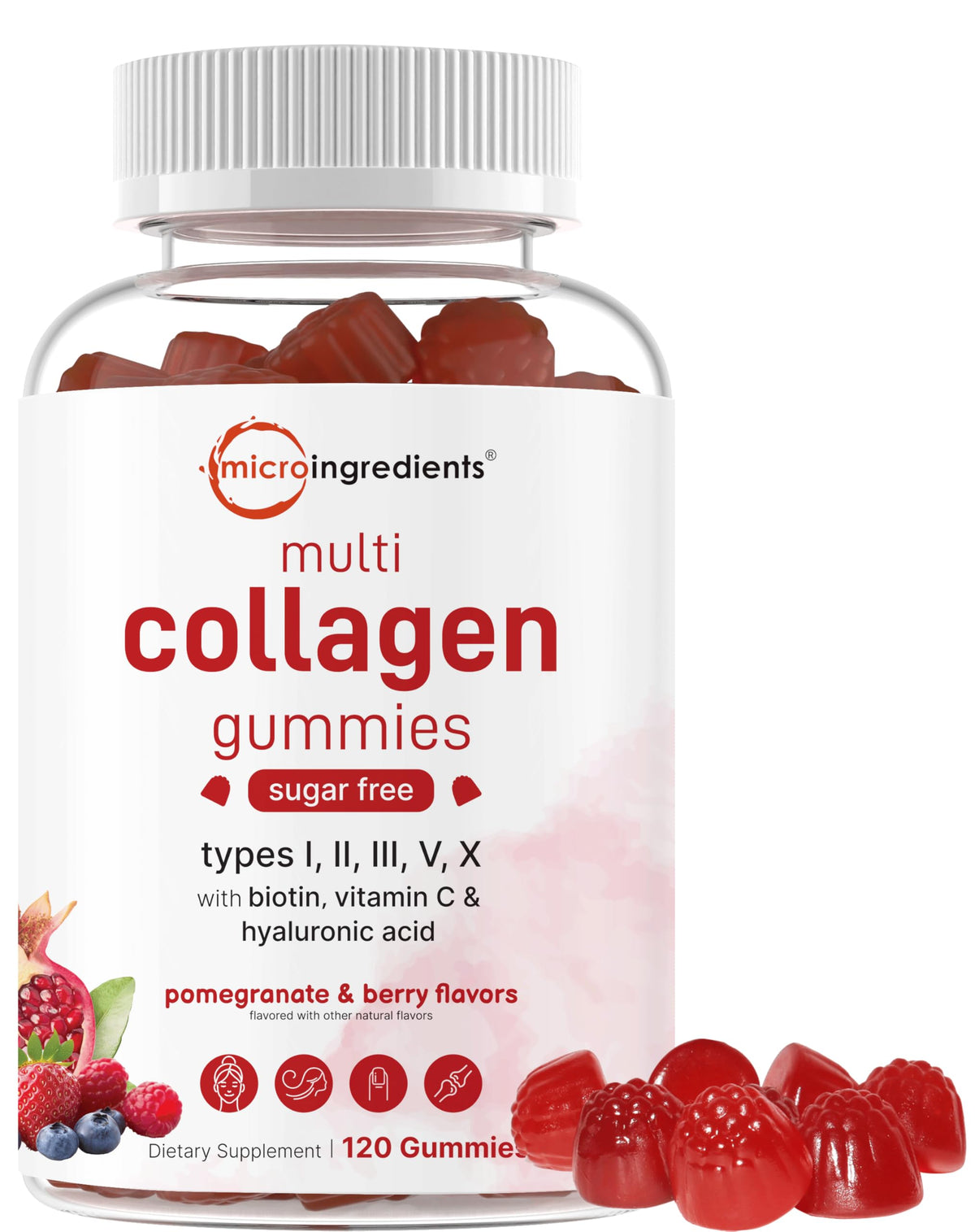 Micro Ingredients Multi Collagen Gummies bottle front label