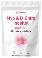 Micro Ingredients Myo-Inositol & D-Chiro Inositol powder 2lb with 442 servings