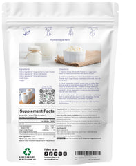 Back panel with nutrition facts for Organic Inulin Powder 2lb