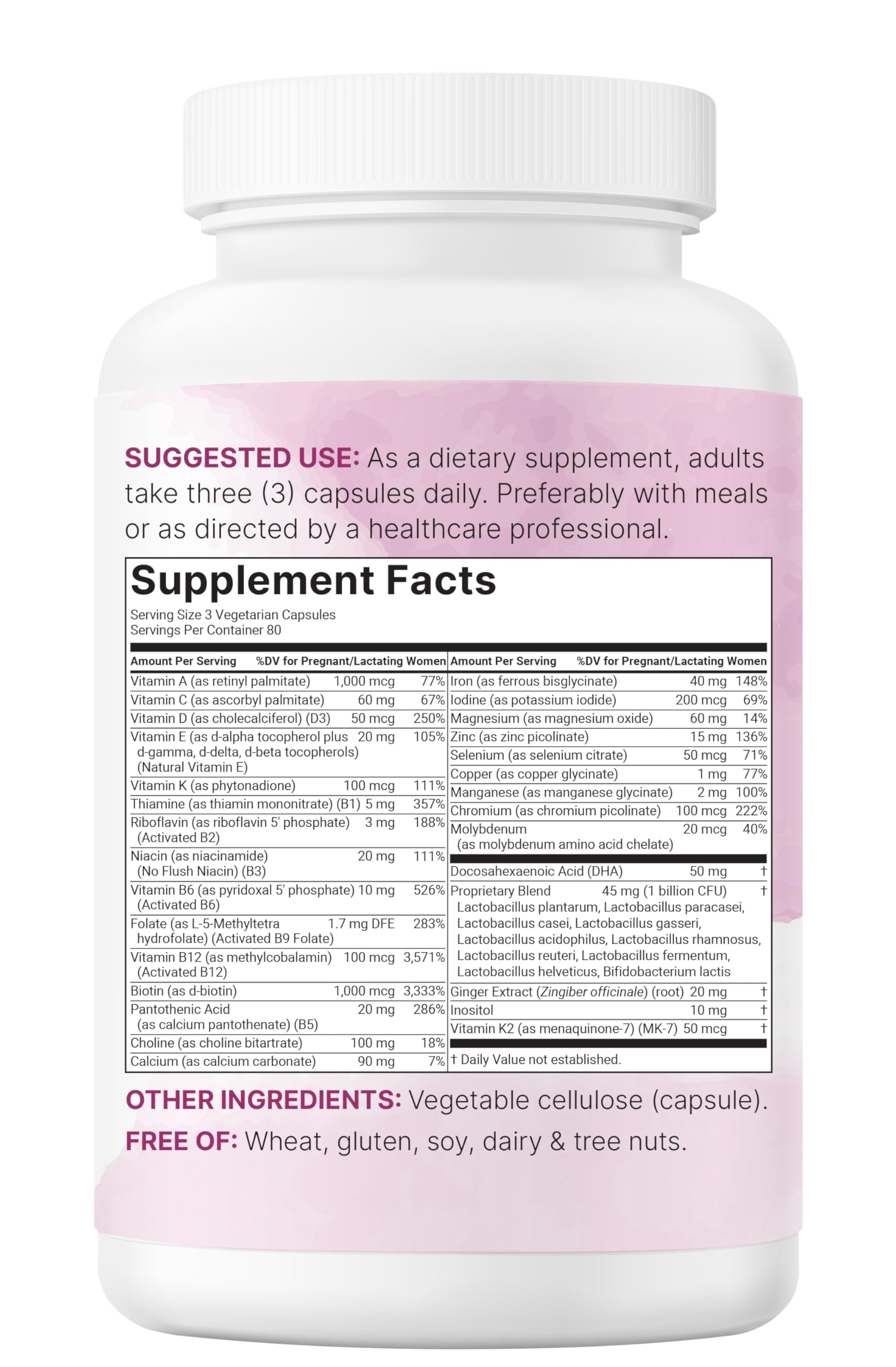 Micro Ingredients prenatal in lifestyle scene with pregnant woman for confidence