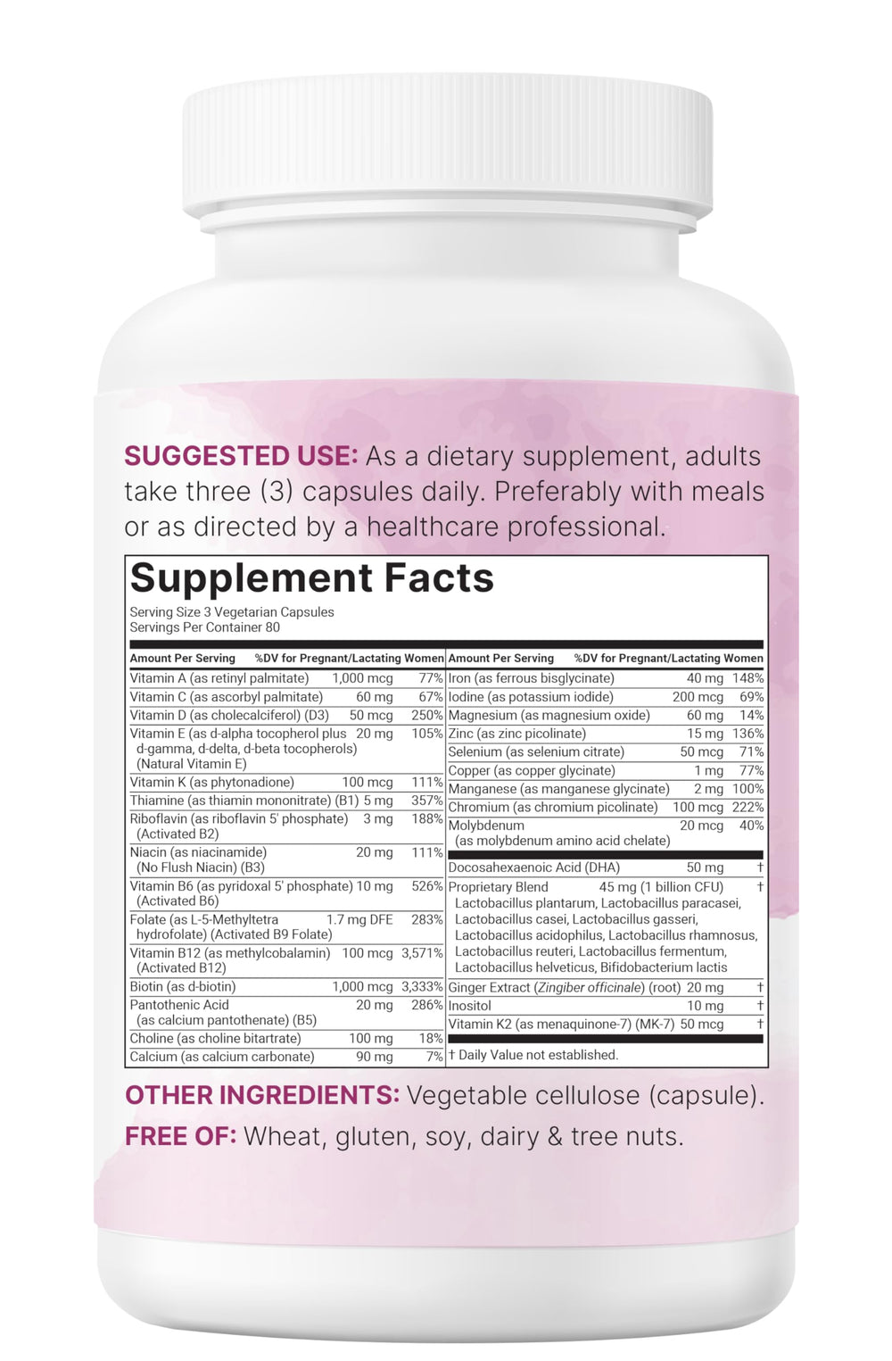 Micro Ingredients prenatal in lifestyle scene with pregnant woman for confidence