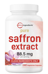 Bottle of Micro Ingredients Pure Saffron Extract 240 veggie capsules